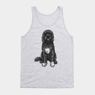 Cute Portuguese Water Dog | Black Tank Top